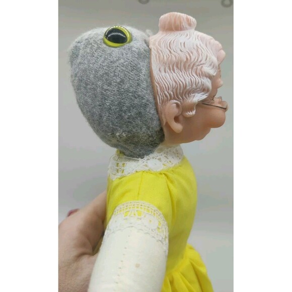 Vintage 3 in 1 Cloth Doll Red Riding Hood Grandma Wolf Topsy Turvy Story Telling - Picture 9 of 16